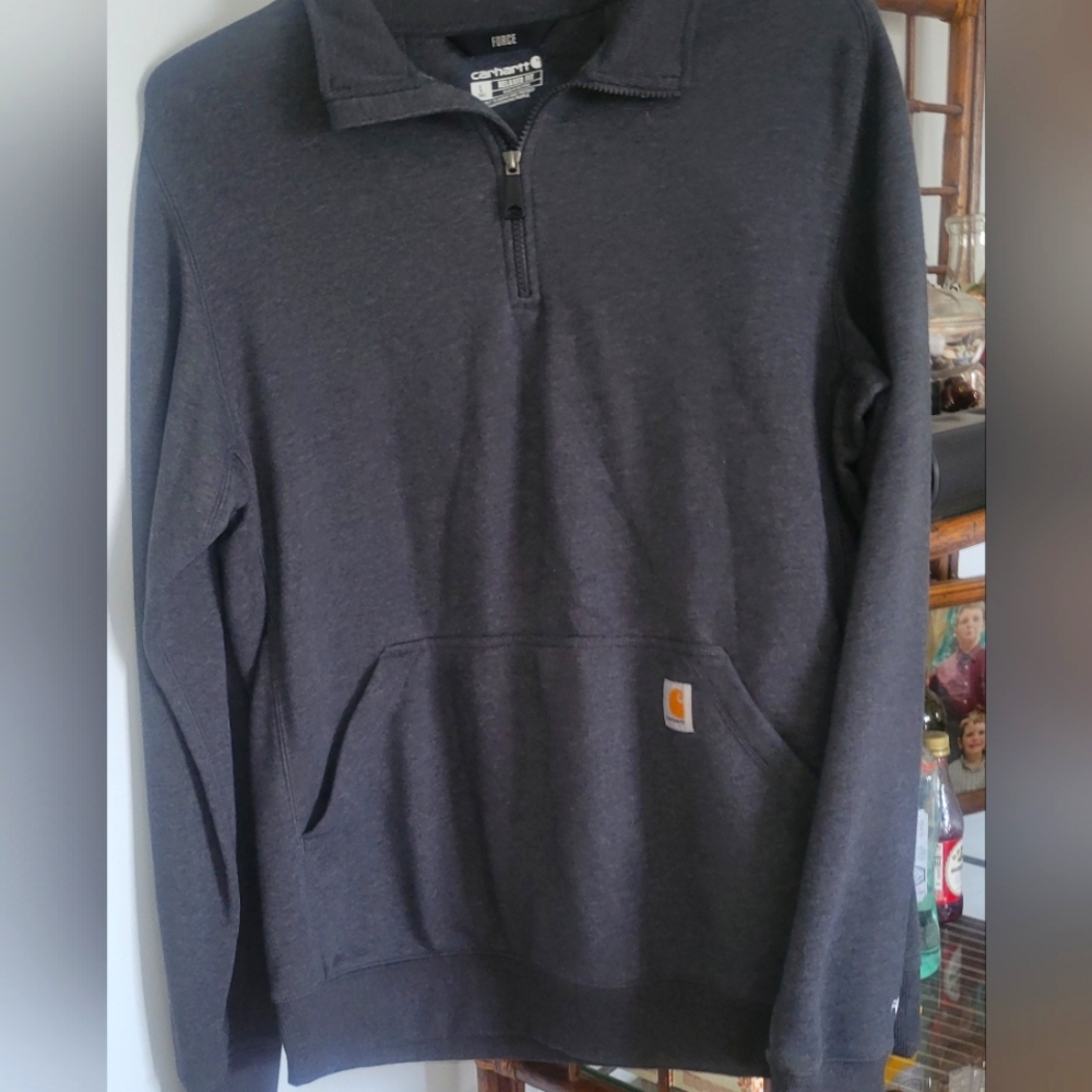 Carhartt Force Loose Fit Midweight Quarter-Zip Mock-Neck Sweatshirt